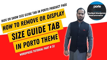 How to Hide and show Size Guide Tab in Porto WordPress Theme