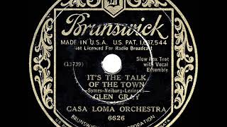 Miniatura del video "1933 HITS ARCHIVE: It’s The Talk Of The Town - Glen Gray Casa Loma (Kenny Sargent & Ensemble, vocal)"