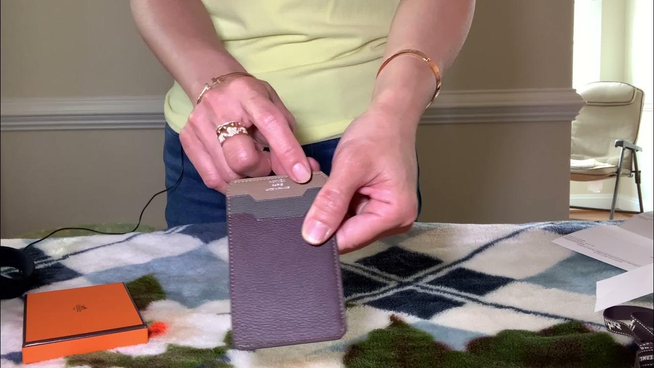 Hermès City 3CC colorblock card holder Unboxing/ What Fits and