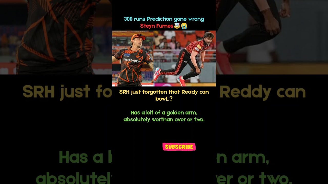 Wrong prediction ❌😞 Steyn fuming for change 