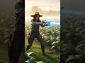 "When the Farm Turns Sci-Fi! Apples Fall After the Laser Shot #Shorts #AIvideo #Veo3 #SciFiFarming