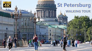 Saint Petersburg Walking Tour 2023  Russia  4K 60fps City Walk With Real Ambient Sounds