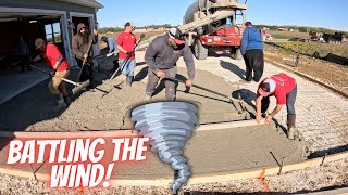 Big concrete pour, super WINDY! I gave up! by Victory Outdoor Services 233,431 views 1 day ago 53 minutes