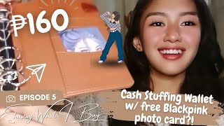 The secret to saving money! Cash Stuffing Wallet w/ Free Blackpink PC for only 160 pesos😩💓 #youtube