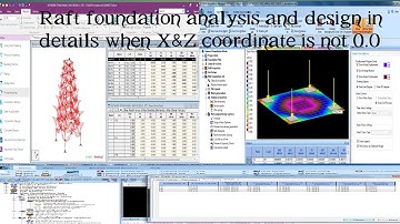 Raft Foundation Analysis + Design + Checking Punching Shear + Print in STAAD PRO ADVANCE FOUNDATION