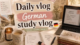 German Study Vlog ☕ | Daily vlog & Self Study