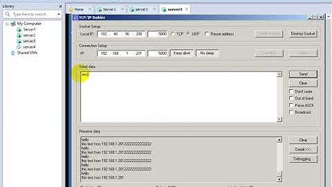 vmware config router and send udp datagram
