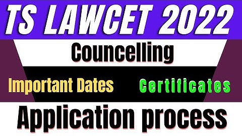 TS Lawcet 2022 counseling process step by step application  in Telugu