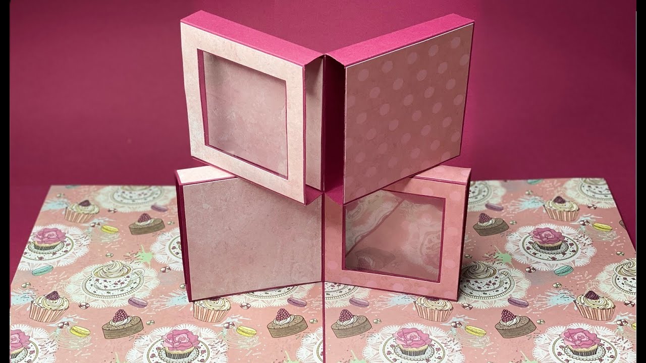 Double Cube Tower Pop Up Frame Card Tutorial Scrapbook Card Ideas