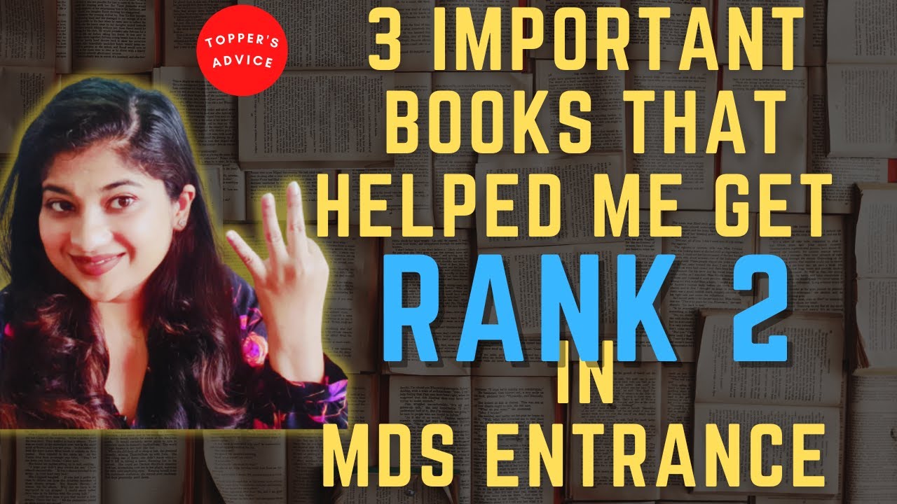 3 Important Books For NEET MDS. MDS ENTRANCE TOPPER YouTube