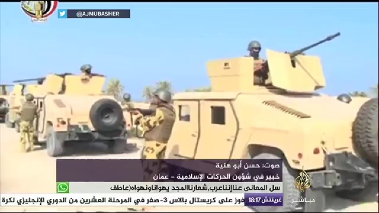 خبير في الحركات الإسلامية : اضطهاد الجيش لأهالي سيناءأدى لتكوين حاضنة شعبية لولايةسيناء