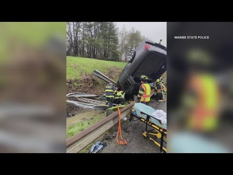 Falmouth man dies after crash on Maine Turnpike - YouTube