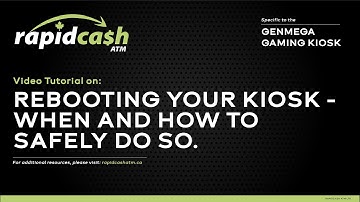 Rebooting your Genmega Universal Casino/Gaming Kiosk.