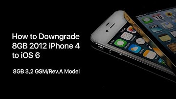 How to Downgrade 8GB 3,2 iPhone 4 to iOS 6
