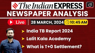 Newspaper Analysis | The Indian Express | 28 March 2024 | Drishti IAS English