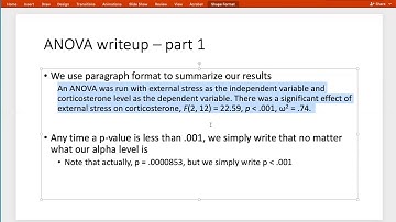 ANOVA Excel and Post Hoc Tests