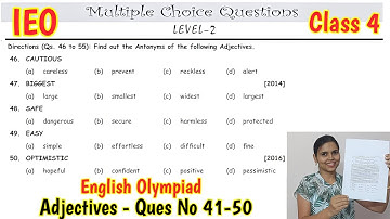 Olympiad Exam For Class 4 English 2023 |  English Olympiad Mock Test for Class 4 | IEO Class 4