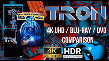 Tron (1982) 4K UHD HDR (2025 Disney / Buena Vista) / Blu-ray (2011) / DVD (2002) Comparison