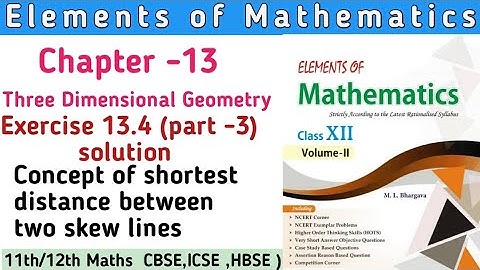 Class 12th Elements of Mathematics  Chapter 13 Ex 13.4 (part 3) | Elements  Class 12th solution