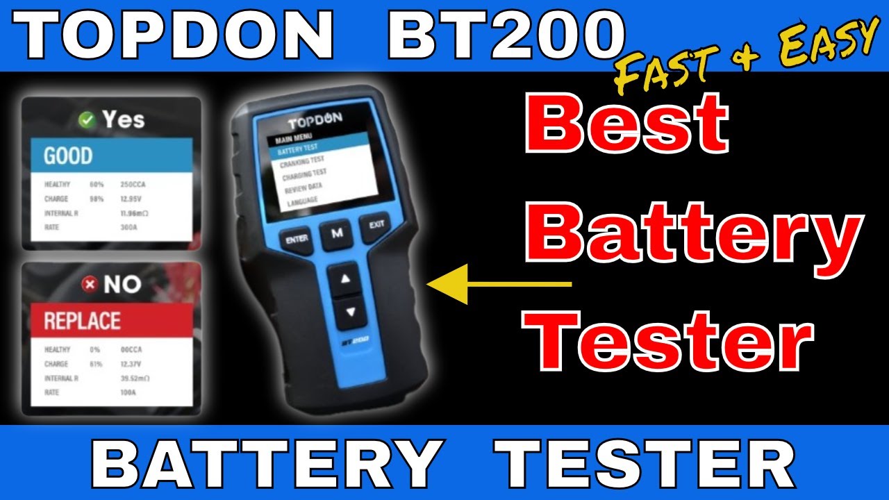BEST WAY!! To TEST Your Battery ( TOPDON BT200 ) For DIY Mechanics, Easy To  Use 