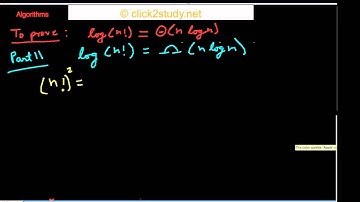 Algorithms example 1.001 - Proving logn! is in Θ(nlogn)