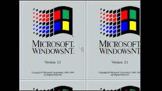 Microsoft Windows Nt Version 3.1 - Startup And Log On With No Sounds 1993