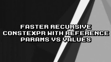 Boost Performance: Recursive constexpr function with reference vs value parameters