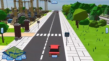 Driving a car in the MegaCryptoPolis 3D
