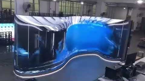 Aquarium Shape Curved LED screen #curvedscreen #ledtv #ledscreen