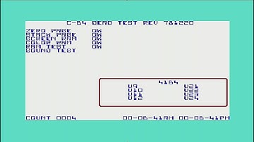 Commodore C64 Dead Test Rev 781220 and the Dead Test STID 1.2.0