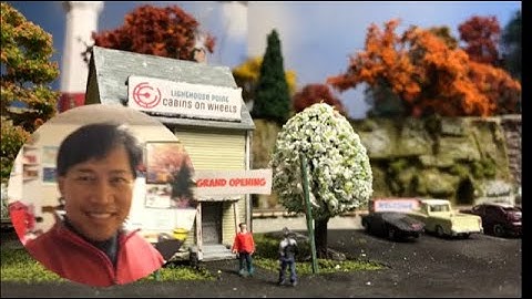 AJS Model Railway N scale layout update #21 - Lighthouse Point “Cabins On Wheels” Park on my layout.