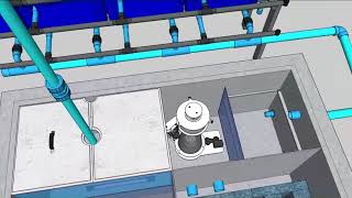AQUA PLANET Vertical Recirculating Mud Crab Aquaculture CAD Animation screenshot 3