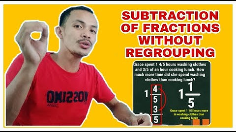 Subtraction of fractions and mixed numbers without regrouping