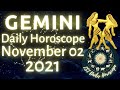 Gemini Daily Horoscope November 02, 2021