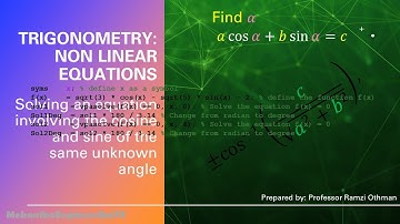 Maths for engineers: Solving a non linear trigonometric equation