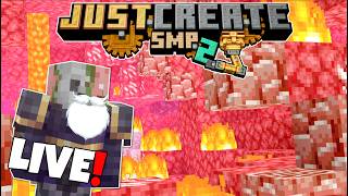 🔴FULL NETHERITE BEACON! Minecraft Create Mod Survival! Just Create SMP #34