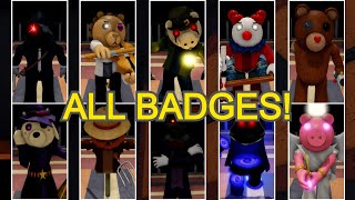 How to get ALL 38 BADGES + MORPHS\/SKINS in ACCURATE PIGGY RP: THE RETURN! - Roblox