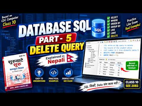 Delete Query | Class 10 computer | DBMS