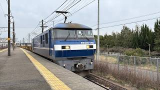 8091レ　EF210-140牽引レール返空貨物列車(日鐵チキ)　清洲を通過！