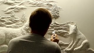 Bernie Mitchells Unique Drywall Art