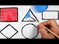 How to Draw Shapes Step By Step and Coloring Shapes for Toddlers