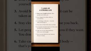 7 Laws That Will Make You Mentally Strong 💪selfimprovement #motivation #mindset #success #shorts