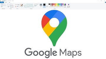 How to draw Google Maps Logo in Computer | Google Maps Logo Drawing.