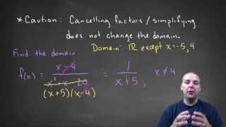 Caution Regarding Domain of a Rational Function