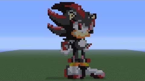 Minecraft Pixel Art: Shadow the Hedgehog Tutorial