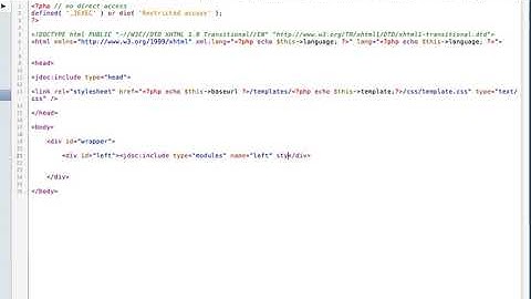 Joomla 1.5 Template Design, Lesson #12: index.php
