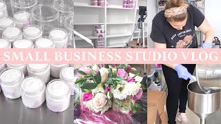 Day in the Life of a Small Business , Studio Vlog, How I Make My Whipped Soap + Sanitize Equipment