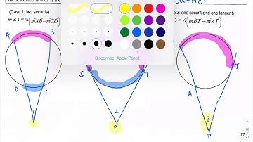 Other angles: intersecting secant and tangent lines