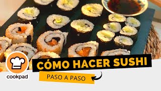 Cómo hacer SUSHI receta paso a paso muy fácil