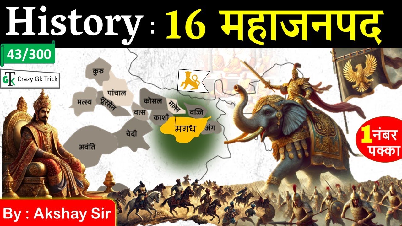 History | महाजनपद काल | Mahajanapadas | Ancient History | Crazy GkTrick | By Akshay Sir
